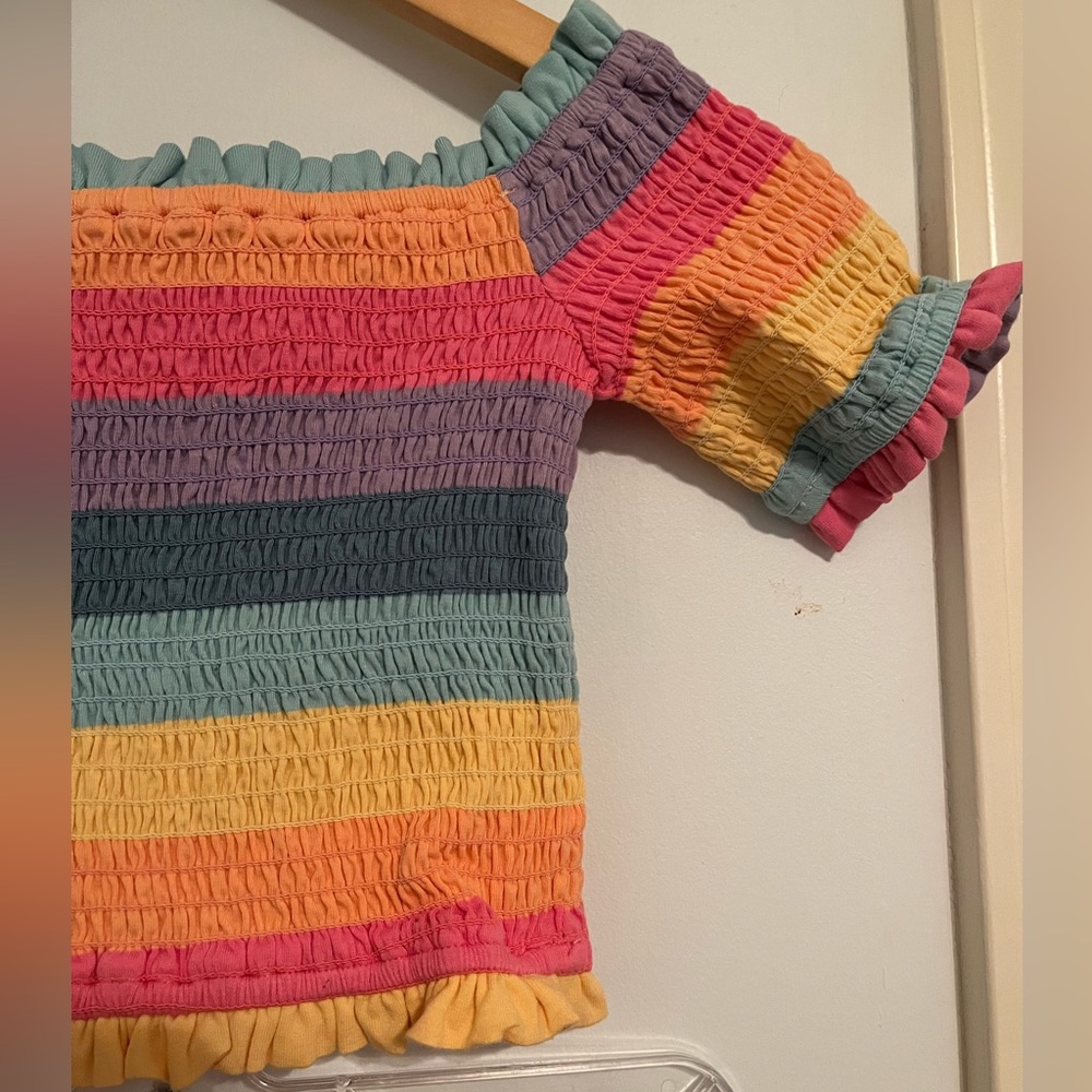 SOLD ON CROSSPOST NWT smocked rainbow top and skirt set - Picture 8 of 11